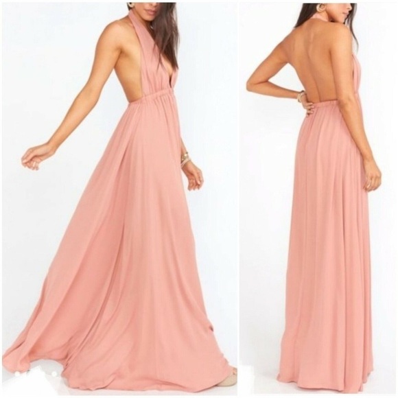 Show Me Your Mumu Dress Womens Medium Luna Halter Bridesmaids Wedding Formal - Picture 3 of 16